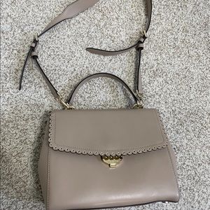 Michael Kors Womens Ava Satchel Beige TRUFFLE